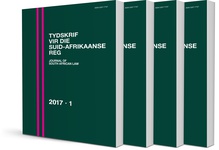 Tydskrif vir die Suid-Afrikaanse Reg/Journal of South African Law