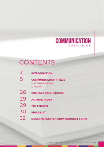 Juta Communication Catalogue 201819