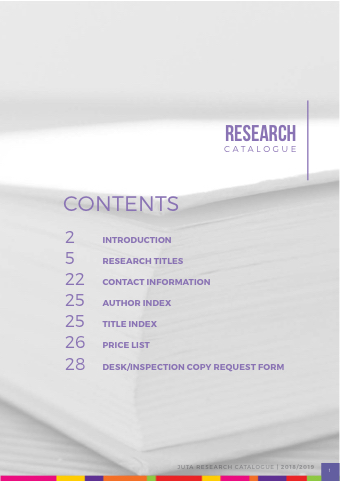 Juta Research Catalogue 201819